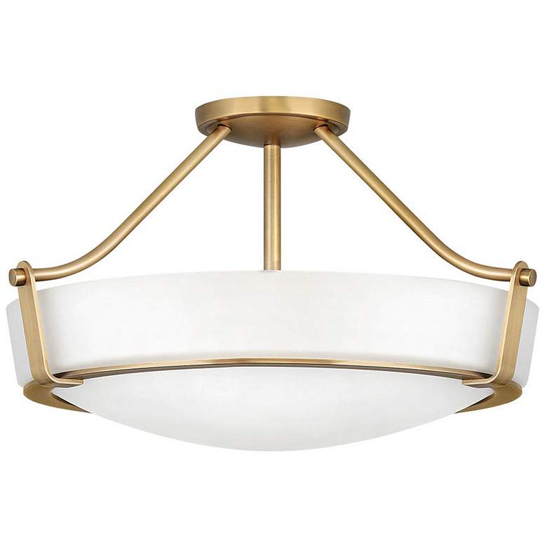 Image 1 Hathaway 20 3/4 inch Wide Heritage Brass 48 Watts Ceiling Light