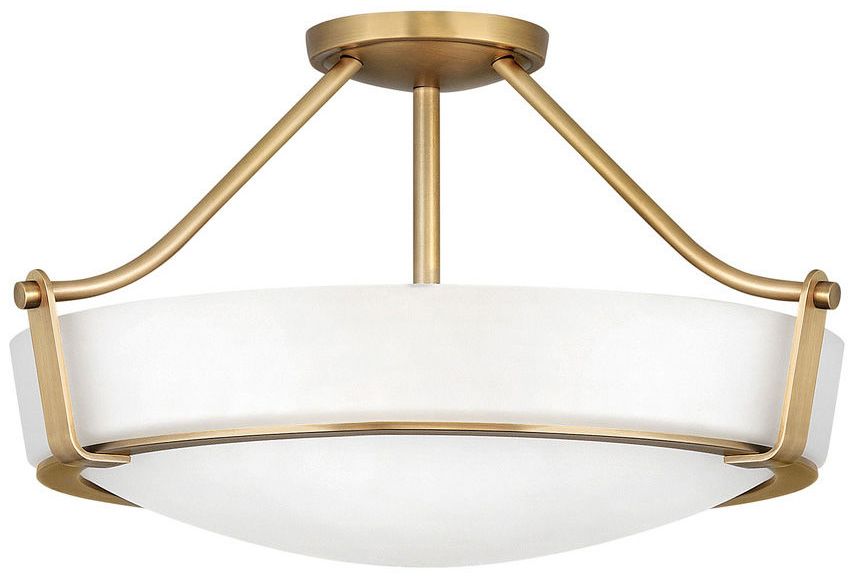 Hathaway 20 3/4" Wide Heritage Brass 100 Watts Ceiling Light