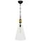 Hatteras 11.75"W Natural Rope And Deep Bronze And Lucite Pendant