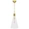 Hatteras 11.75" Wide Natural Rope And Modern Brass And Lucite Pendant