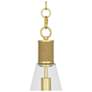 2_Hatteras 11.75" Wide Natural Rope And Modern Brass And Lucite Pendant more views