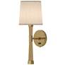 1_Hatteras 18.5"H Natural Rope Brass Wall Sconce w/ Cream Heather Shade