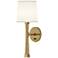 Hatteras 18.5"H Natural Rope Brass Wall Sconce w/ White Fondine Shade