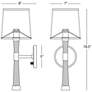 2_Hatteras 18.5"H Natural Rope Brass Wall Sconce w/ White Fondine Shade more views