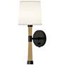 1_Hatteras 18.5"H Natural Rope Bronze Wall Sconce w/ White Fondine Shade