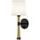 Hatteras 18.5"H Natural Rope Bronze Wall Sconce w/ White Fondine Shade