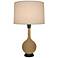 Hatteras 30"H Natural Rope And Deep Bronze Table Lamp With Cream Shade