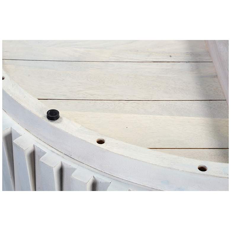 Image 5 Hatteras 40" Woven Coffee Table - Whitewash more views