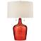 Hatteras Blood Orange Glass Table Lamp