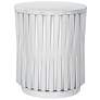 1_Hatteras Hi-Lo Vertical Slats Accent Table - Whitewash