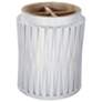 3_Hatteras Hi-Lo Vertical Slats Accent Table - Whitewash more views