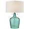 Hatteras Seabreeze Blue Hammered Glass Table Lamp