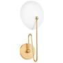 Hattie 1 Light Wall Sconce Aged Brass/Textured White Combo