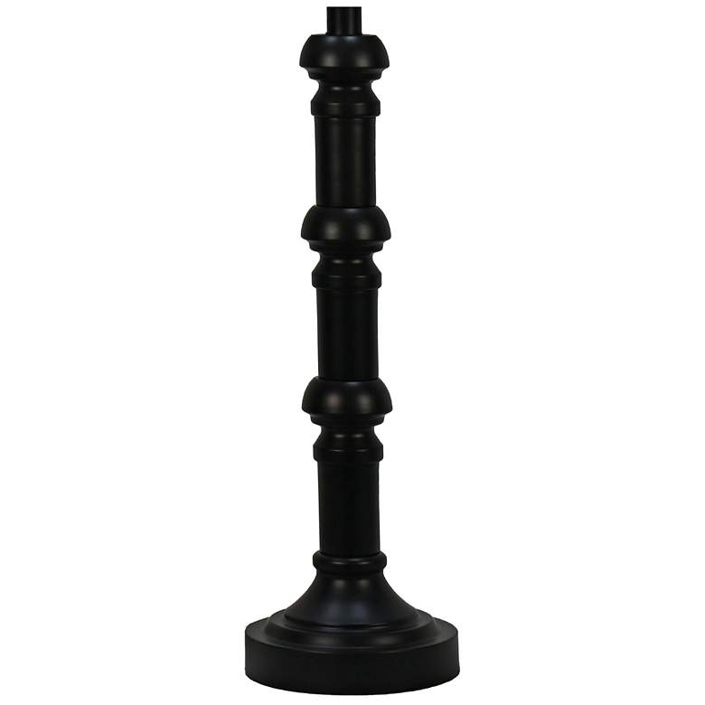 Image 2 Haumea Satin Black Stacked Candlestick Table Lamps Set of 2 more views
