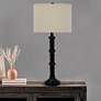 3_Haumea Satin Black Stacked Candlestick Table Lamps Set of 2 more views