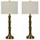 Haumea Soft Gold Stacked Candlestick Table Lamps Set of 2