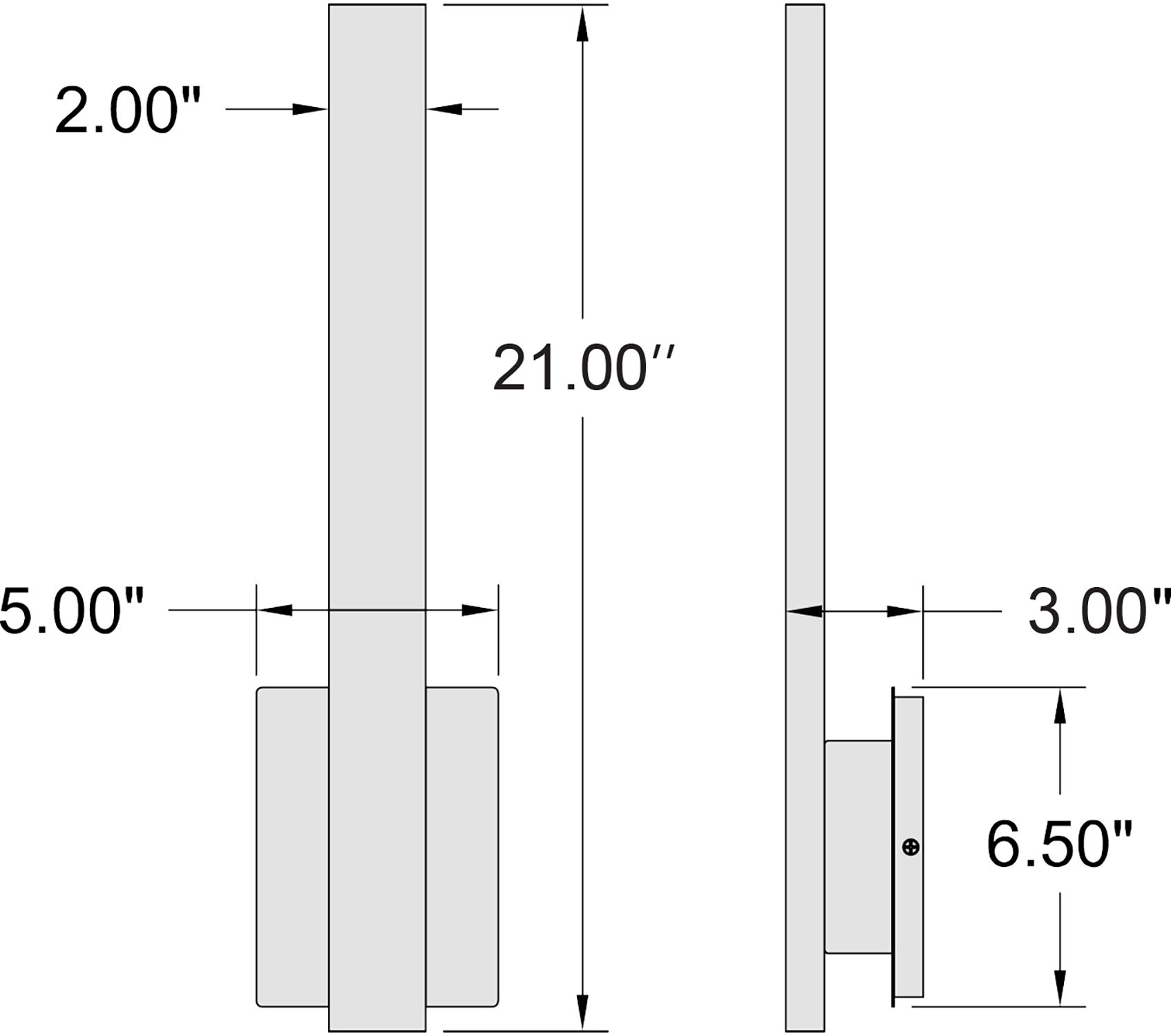 Haus 21" High Matte Black Metal LED Wall Sconce