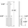 Haus 21" High White Metal LED Wall Sconce