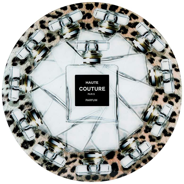 Image 2 Haute Couture 20" Round Floating Printed Glass Wall Art