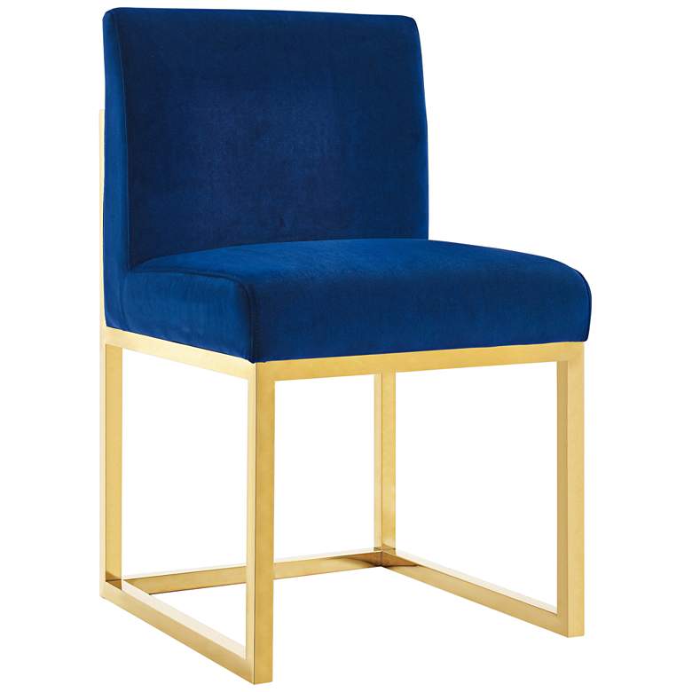 Image 1 Haute Navy Velvet Accent Chair