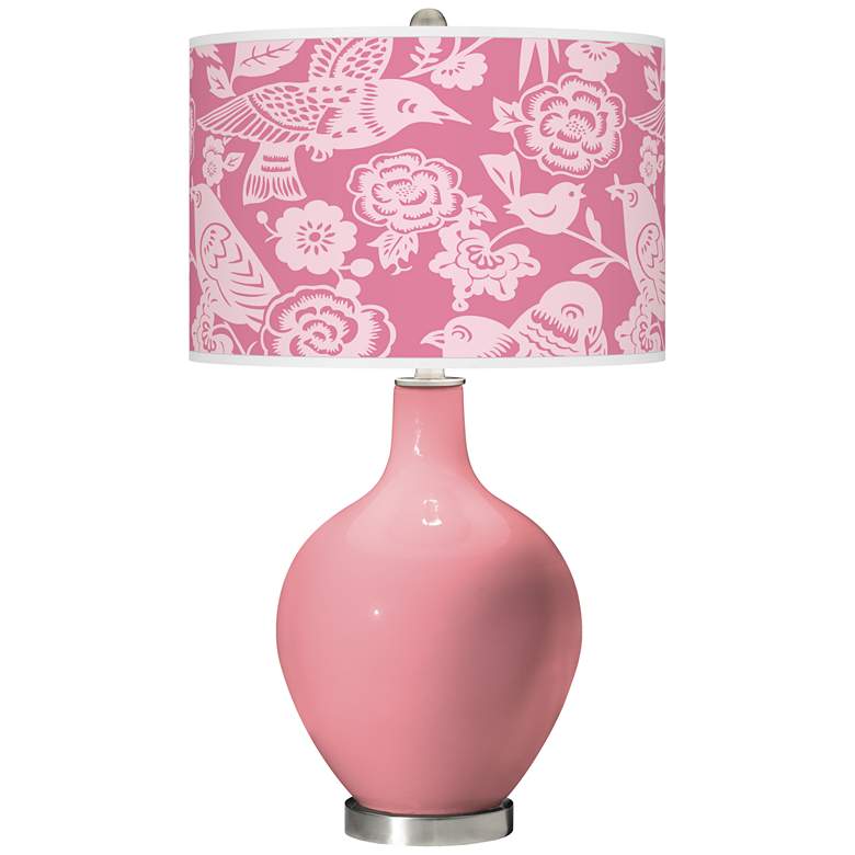 Image 1 Haute Pink Aviary Ovo Glass Table Lamp