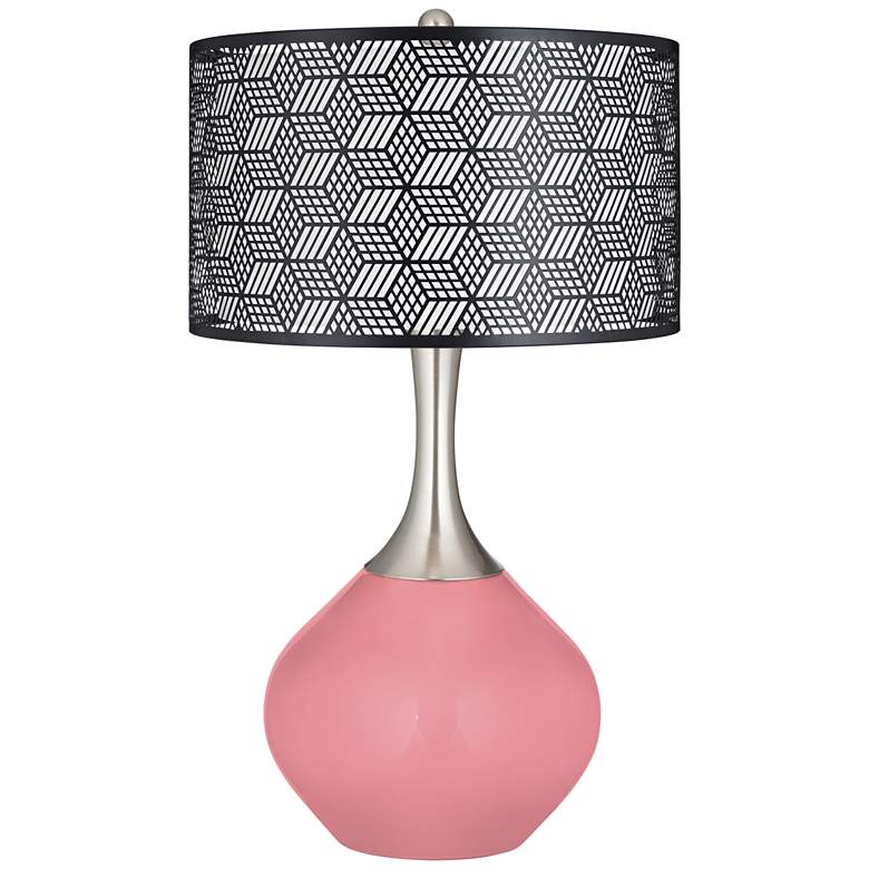 Image 1 Haute Pink Black Metal Shade Spencer Table Lamp