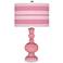 Haute Pink Bold Stripe Apothecary Table Lamp