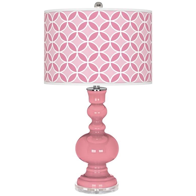 Image 1 Haute Pink Circle Rings Apothecary Table Lamp