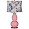 Haute Pink Double Gourd Table Lamp w/ Multi-Color Paint Shade