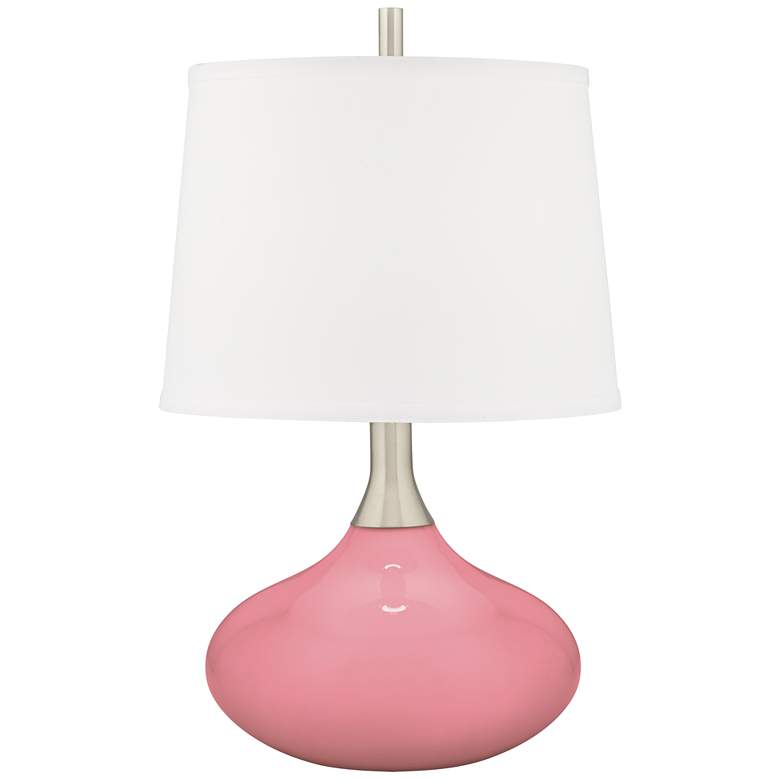 Image 2 Haute Pink Felix Modern Table Lamp with Table Top Dimmer