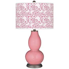 Image1 of Haute Pink Gardenia Double Gourd Table Lamp