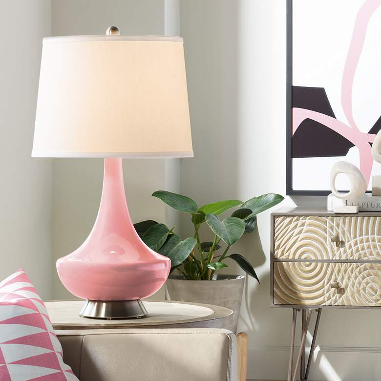 Image 1 Haute Pink Gillan Glass Table Lamp