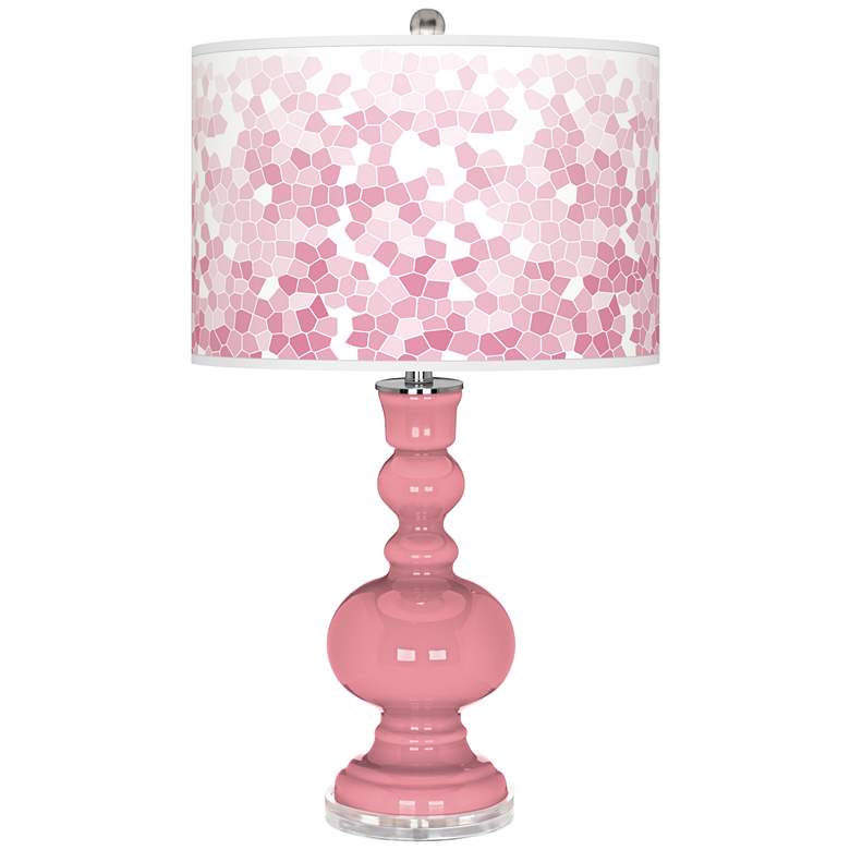 Image 1 Haute Pink Mosaic Giclee Apothecary Table Lamp
