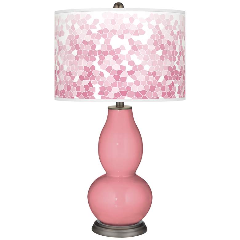 Image 1 Haute Pink Mosaic Giclee Double Gourd Table Lamp