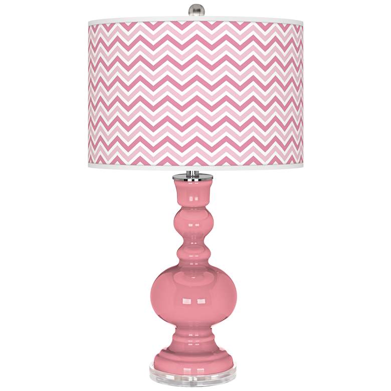 Image 1 Haute Pink Narrow Zig Zag Apothecary Table Lamp