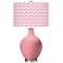 Haute Pink Narrow Zig Zag Ovo Glass Table Lamp