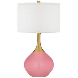 Image1 of Haute Pink Nickki Brass Modern Table Lamp