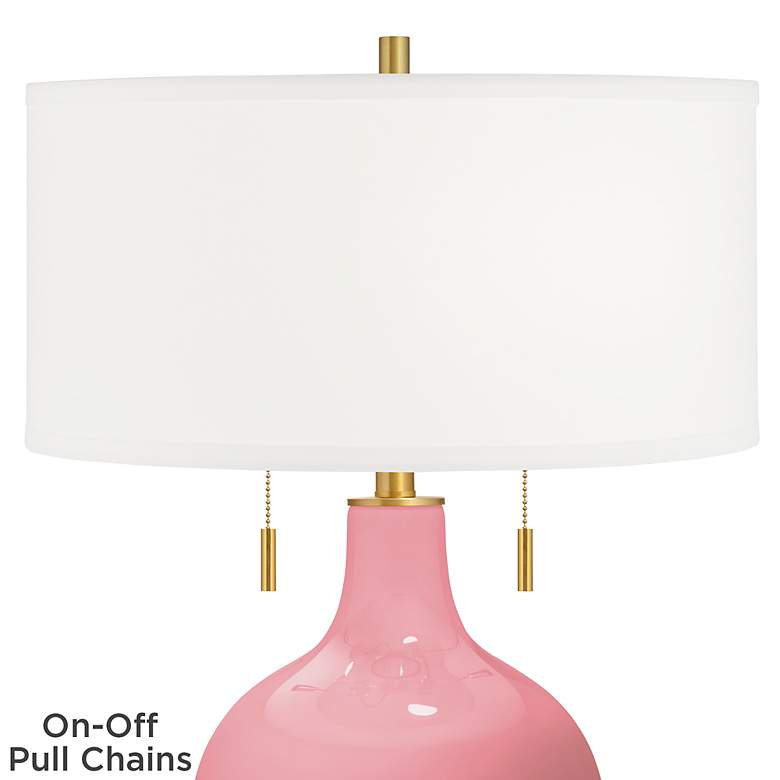 Image 2 Haute Pink Toby Brass Accents Table Lamp more views