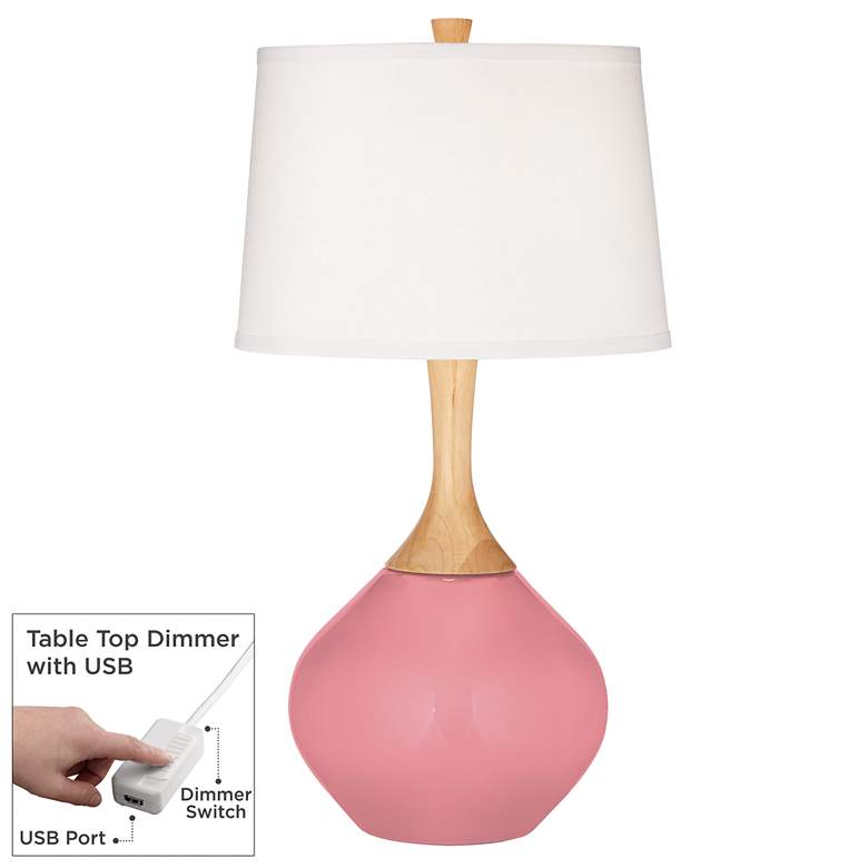 Image 1 Haute Pink Wexler Table Lamp with Dimmer