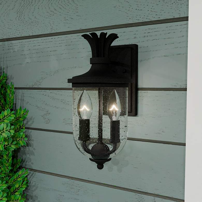 Image 1 Havana 2-Light Earth Black Outdoor Wall Lantern