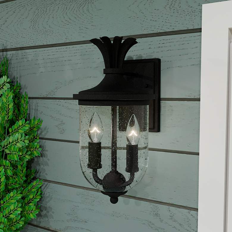 Image 1 Havana 2-Light Earth Black Outdoor Wall Lantern