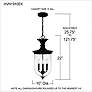 7_Havana 3-Light Earth Black Outdoor Hanging Lantern more views