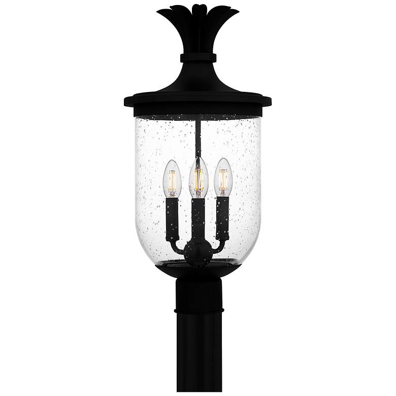Image 1 Havana 3-Light Earth Black Outdoor Post Lantern