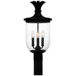 Havana 3-Light Earth Black Outdoor Post Lantern