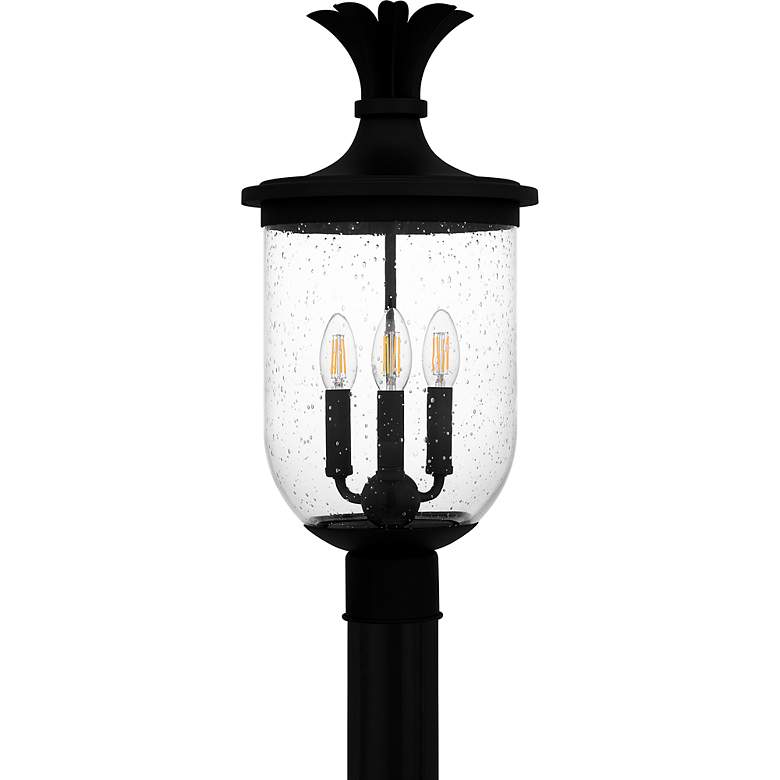 Image 2 Havana 3-Light Earth Black Outdoor Post Lantern more views