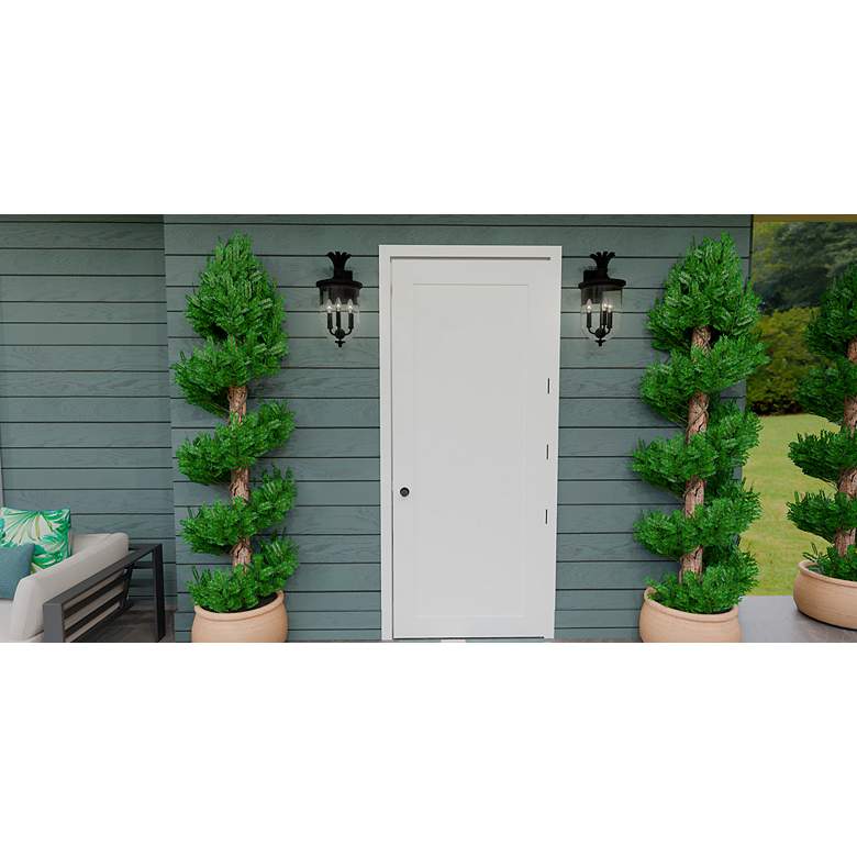 Image 3 Havana 3-Light Earth Black Outdoor Wall Lantern more views