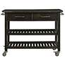 3_Havelock 50 3/4" Wide Black Rolling Kitchen Island Cart more views