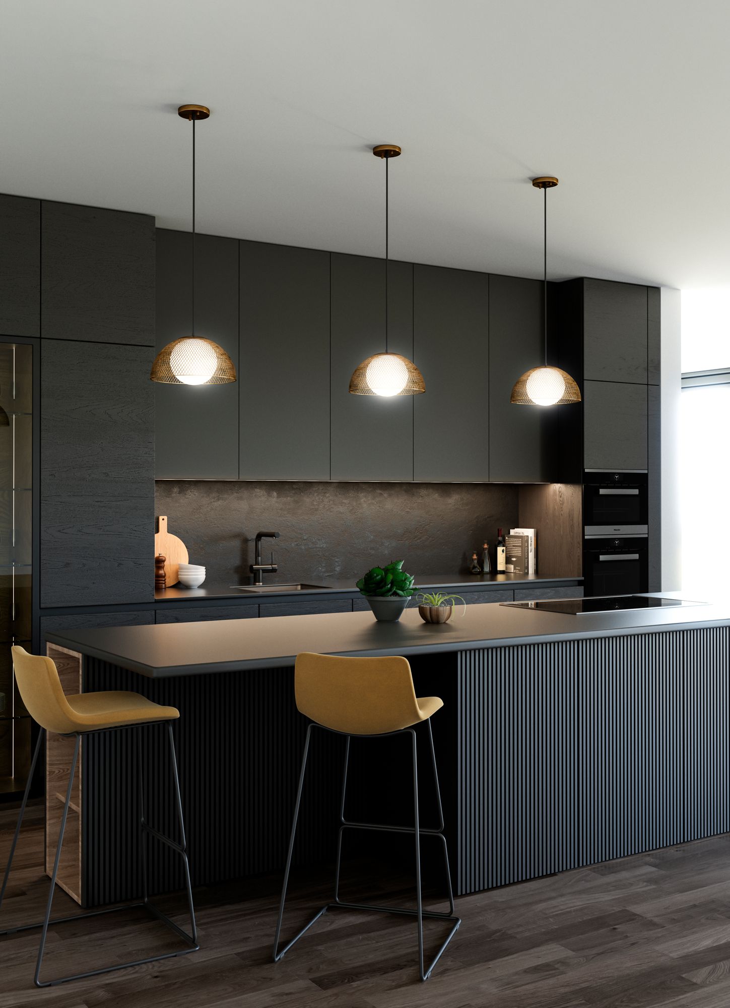 Image 3 Haven 12 3/4" Wide Gold Dome Pendant Light more views