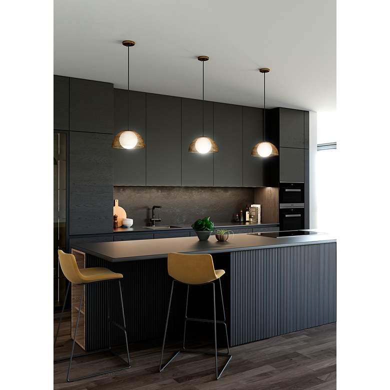 Image 3 Haven 12 3/4" Wide Gold Dome Pendant Light more views