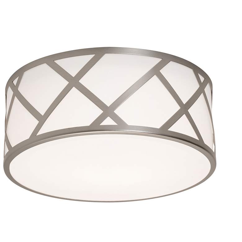 Image 1 Haven 13" Flush Mount - Satin Nickel Finish